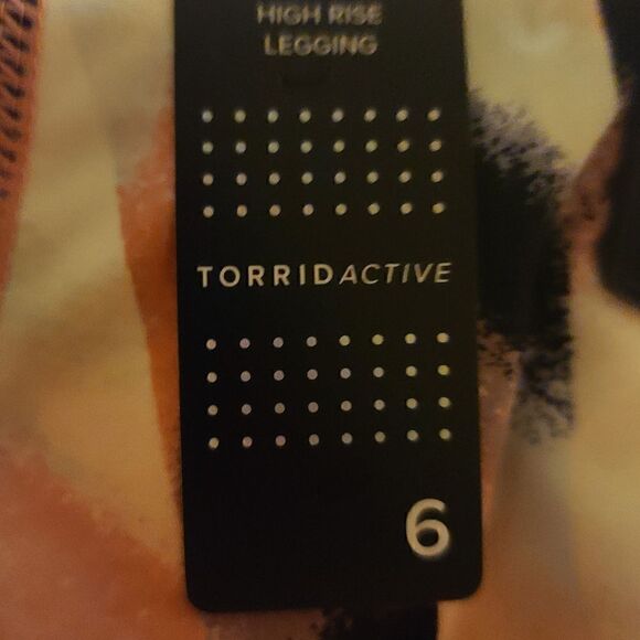 6X 30W Torrid Active Pink Legging High Waist Arrow Full Length Smoothing Pockets - Picture 7 of 8